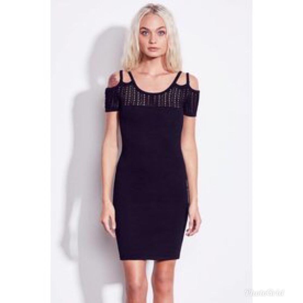 Ali & Jay Palms and Prosecco Black Bodycon Dress L